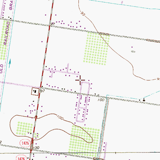 Topographic Map of Albino Rodriguez Estates Colonia, TX