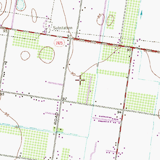 Topographic Map of Alma Colonia, TX