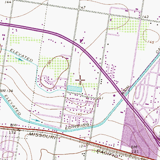 Topographic Map of Alysonders Estates Colonia, TX