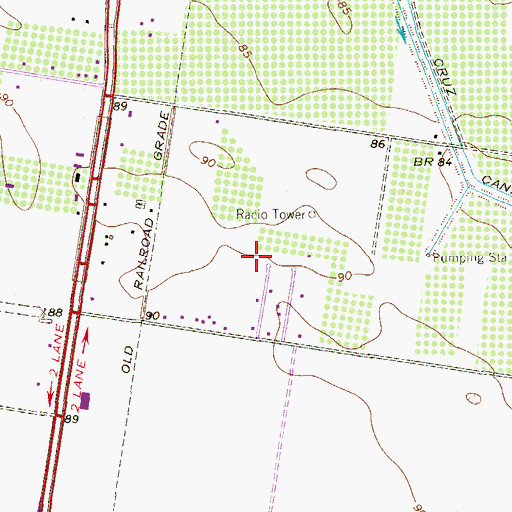 Topographic Map of Americana Colonia, TX