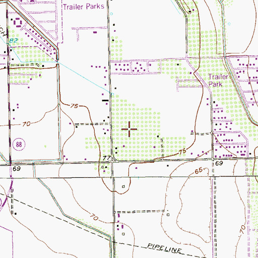 Topographic Map of Angela Colonia, TX