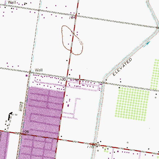 Topographic Map of Arguello Colonia, TX