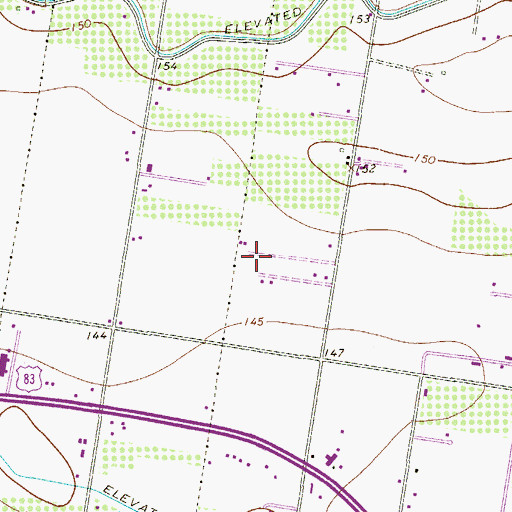 Topographic Map of Ariel Hinojosa Colonia, TX