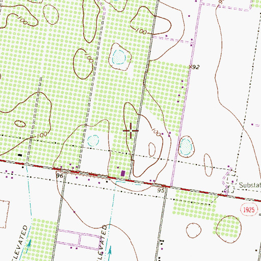 Topographic Map of Austin Gardens Colonia, TX