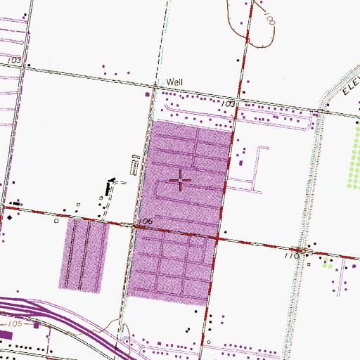 Topographic Map of Azteca Acres Colonia, TX