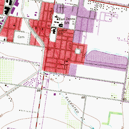 Topographic Map of Balli Colonia Number 1, TX