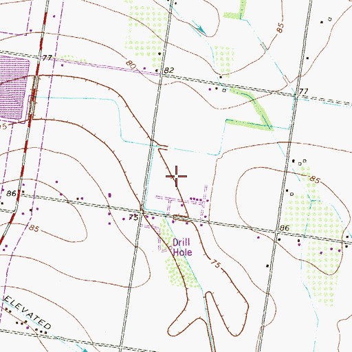 Topographic Map of Balli Estates Colonia, TX