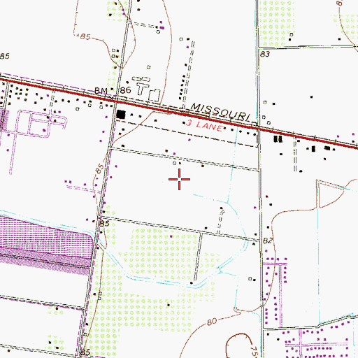 Topographic Map of Balli Number 2 Colonia, TX