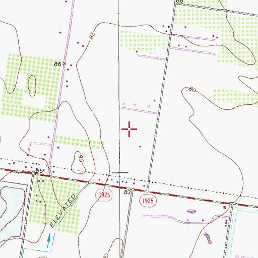 Topographic Map of Bar Number 2 Colonia, TX