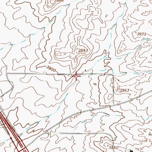 Topographic Map of Vista Larga Colonia, TX