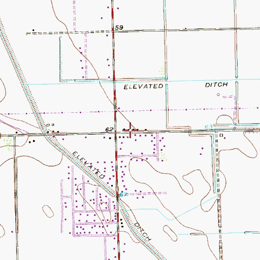 Topographic Map of Acre Tract Colonia, TX