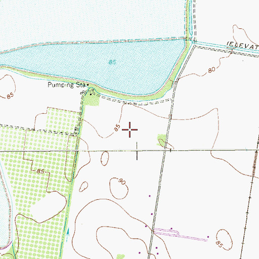 Topographic Map of Adam Lee Colonia, TX