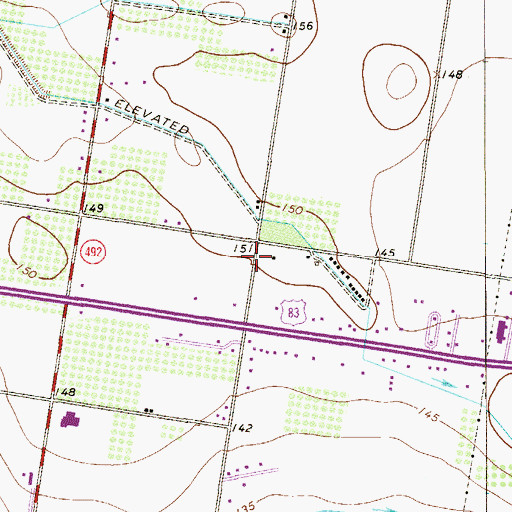 Topographic Map of Akin Development Colonia, TX