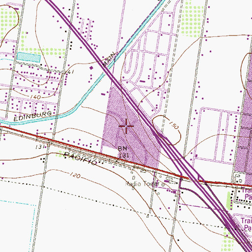 Topographic Map of Ala Blanca Colonia Number 3, TX