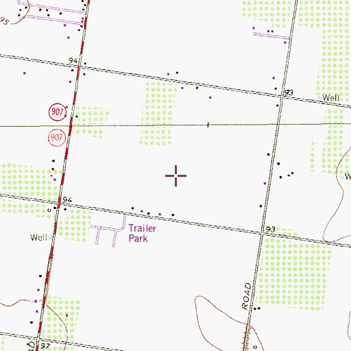 Topographic Map of Alberta Acres Colonia, TX