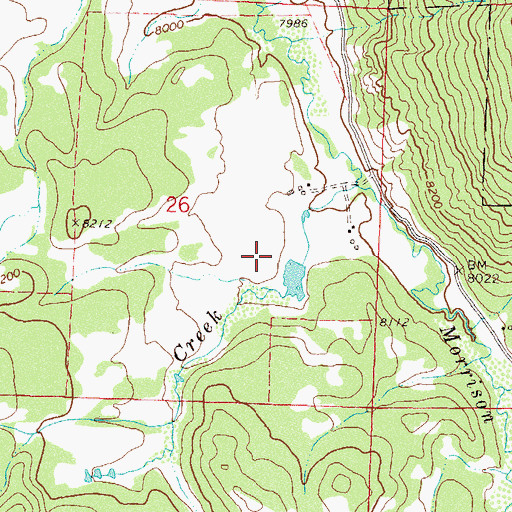 Topographic Map of Bar-Bee Lake Dam, CO