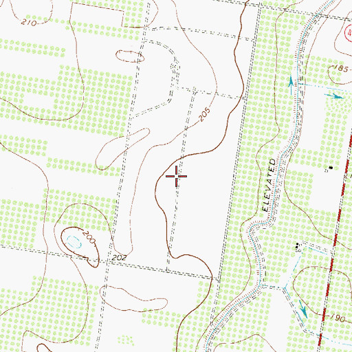 Topographic Map of Abram North Colonia, TX