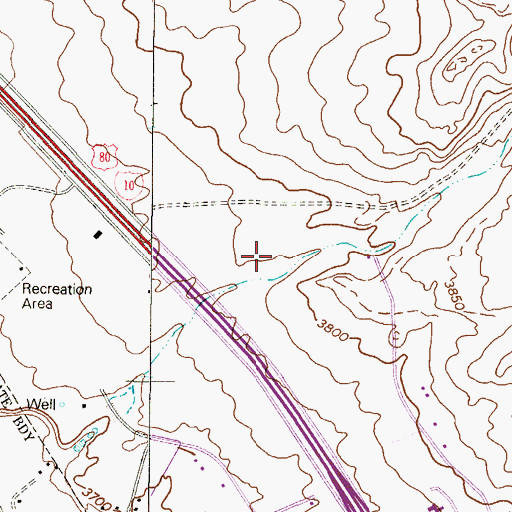 Topographic Map of Spark's Addition Colonia, TX