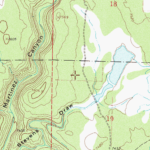 Topographic Map of Borns Lake Reservoir, CO