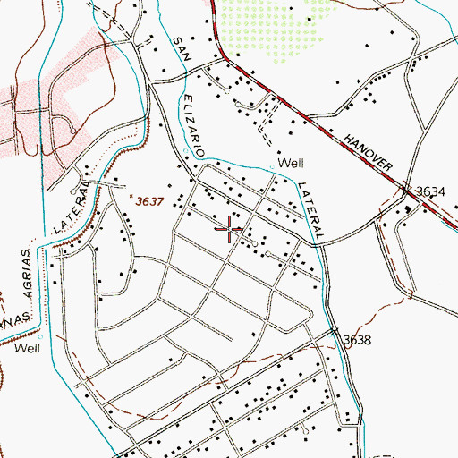 Topographic Map of Sylvia Andrea Colonia, TX