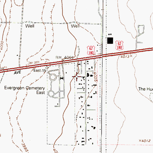 Topographic Map of Turf Estates Number 1 Colonia, TX