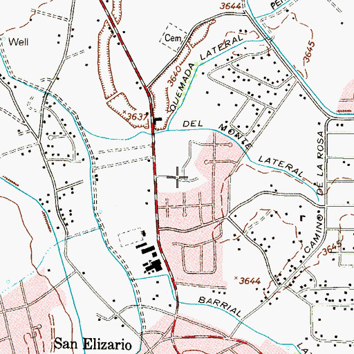 Topographic Map of Valle Villa Addition Colonia, TX