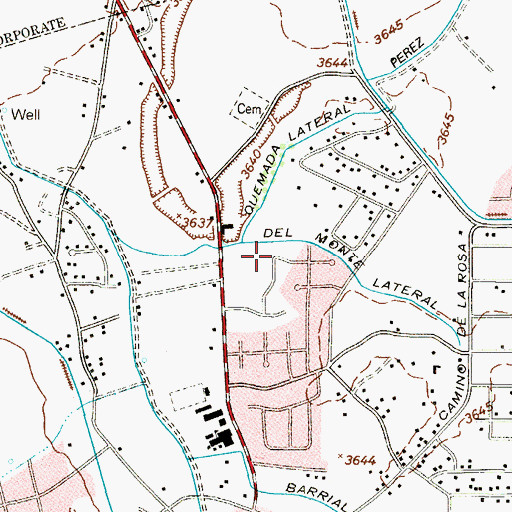 Topographic Map of Valle Villa Addition Number 2 Colonia, TX