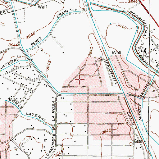 Topographic Map of Villalobos Estates Colonia, TX