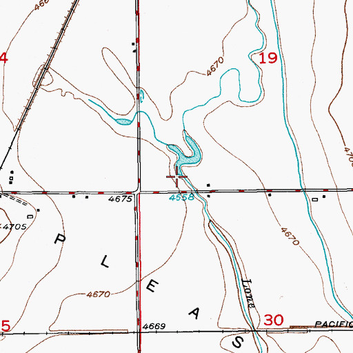 Topographic Map of J B Cooke Dam, CO