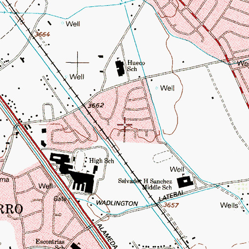 Topographic Map of Moon Addition Number 4 Colonia, TX