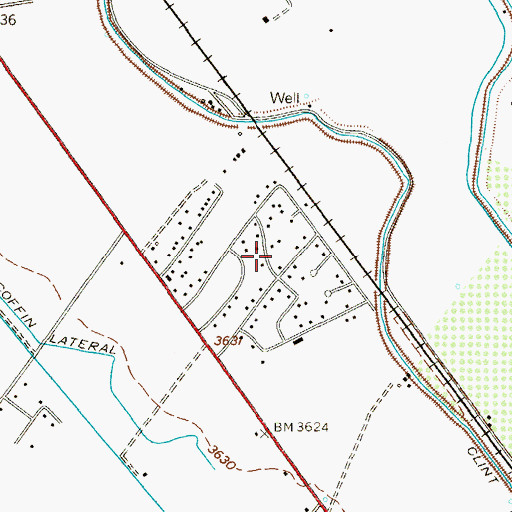 Topographic Map of Morning Glory Manor Colonia, TX