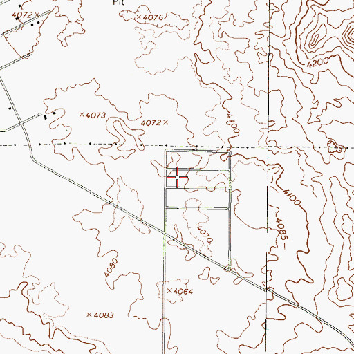 Topographic Map of Mountain Meadows Estates Colonia, TX