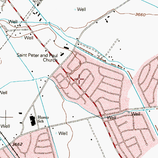 Topographic Map of North Loop Acres Colonia, TX
