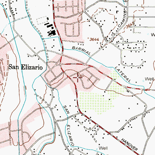 Topographic Map of Plaza Bernal Colonia, TX