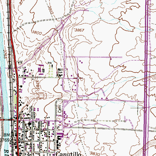 Topographic Map of Polkinghorn Addition Colonia, TX