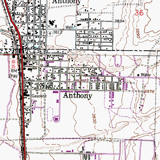 Topographic Map of R W Jones Colonia, TX