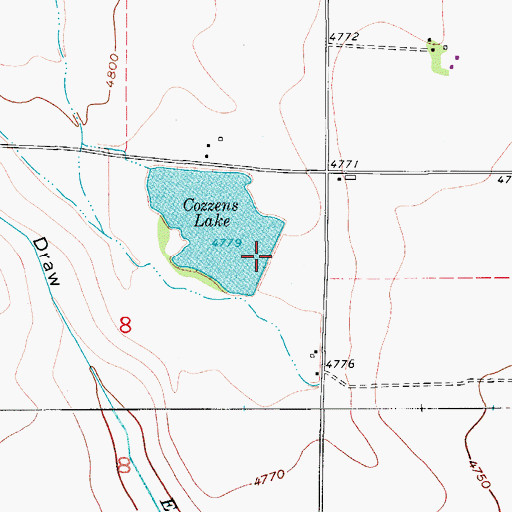 Topographic Map of Cozzens Dam, CO