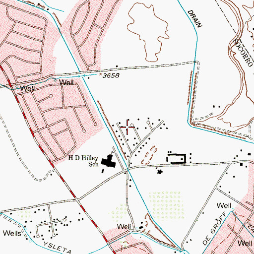 Topographic Map of Rio Rancho Estates Colonia, TX