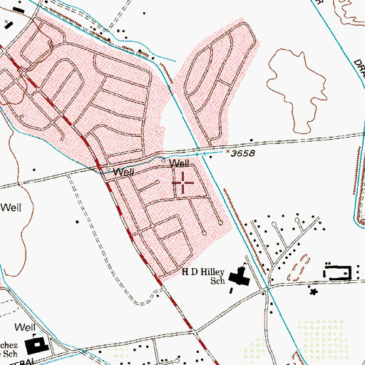 Topographic Map of San Agustin Colonia, TX