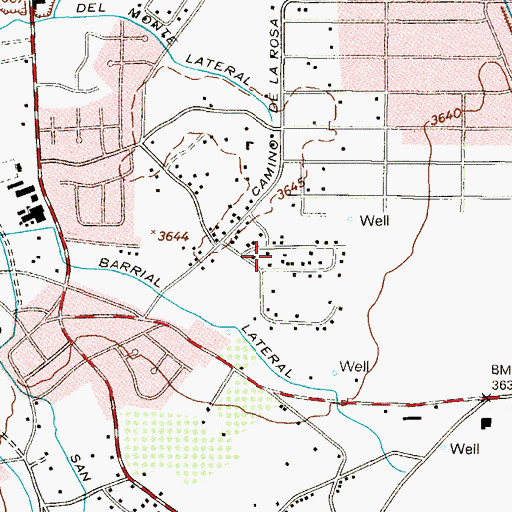 Topographic Map of Las Aves Colonia, TX