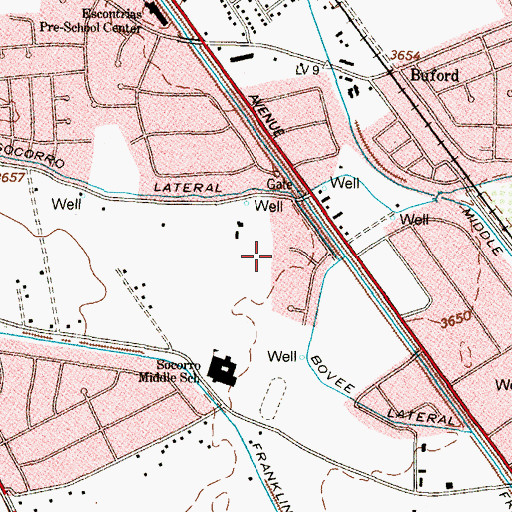 Topographic Map of Las Milpas Number 2 Colonia, TX