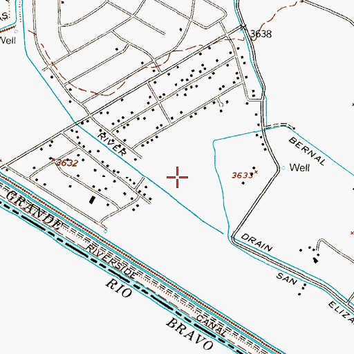 Topographic Map of Las Pampas Number 4 Colonia, TX