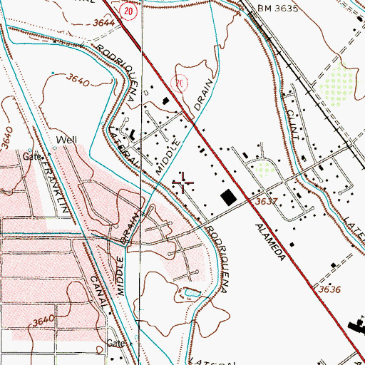 Topographic Map of Lordsville Colonia, TX