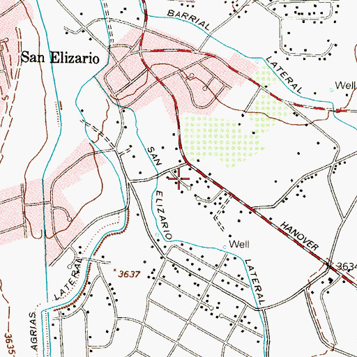 Topographic Map of Madrilena Colonia, TX