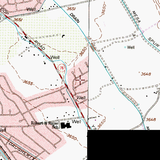 Topographic Map of McAdoo Acres Colonia, TX
