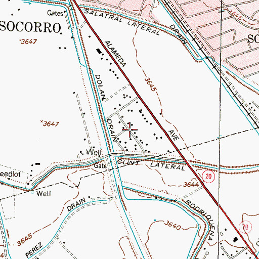 Topographic Map of Melton Place Addition Colonia, TX