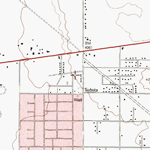 Topographic Map of Homestead Meadows South Number 4 Colonia, TX