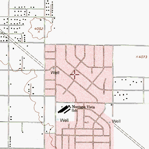Topographic Map of Homestead Meadows South Number 5 Colonia, TX