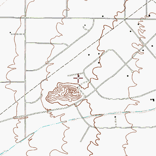 Topographic Map of Hueco Mountain Estates Number 3 Colonia, TX