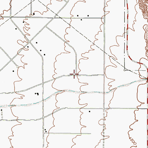 Topographic Map of Hueco Mountain Estates Number 4 Colonia, TX